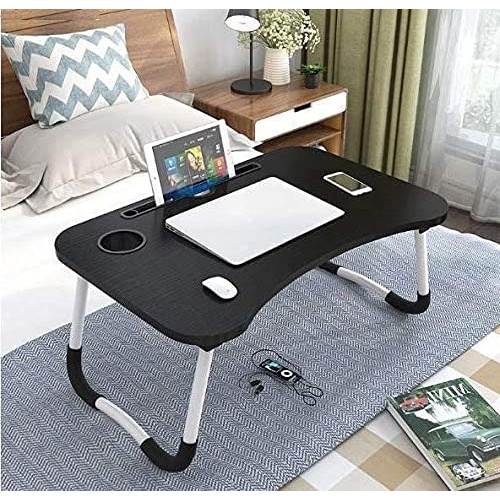 DECORVAIZ Multipurpose Laptop Table with Dock Stand & Non-Slip Legs Foldable and Portable Lapdesk for Study & Bed